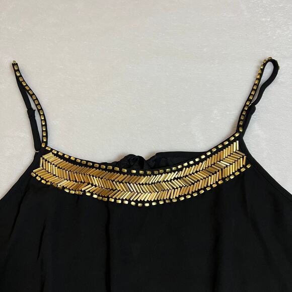 Women's Sleeveless Scoop Embellished Neck Romper Playsuit Size S Casual Festival - Picture 5 of 12